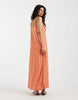 Vero Moda jersey floral eyelet cami midaxi dress in orange