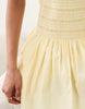 Abercrombie & Fitch slash neck smocked skort mini dress in butter yellow