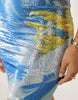 Kaiia exclusive sequin bandeau mini dress in aqua and yellow floral