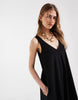 trapeze maxi dress in black