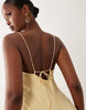 Petite scoop neck bias cut midaxi dress in buttermilk