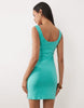 boat neck placement print dress