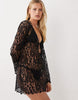 Molly lace mini beach sundress in black