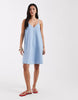 JJXX strappy denim mini dress in blue