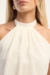 Luck & Trouble Kera Halter Mini Dress Off White