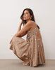 shell embellished mini dress in taupe