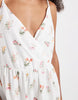 PIECES garden floral cami maxi dress in white