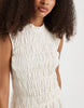 ONLY shirred mini dress in cream