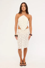 Jgr & Stn Gracie Midi Skirt Cream