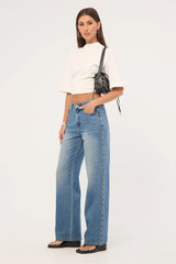Lioness Top Model Studded Jean Mid Wash