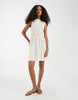 ONLY shirred mini dress in cream