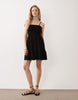 Miss Selfridge shirred cami mini dress in black