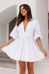LILISROSE Sweetest Treat Mini Dress White