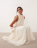 ARRANGE organza midi dress in cream