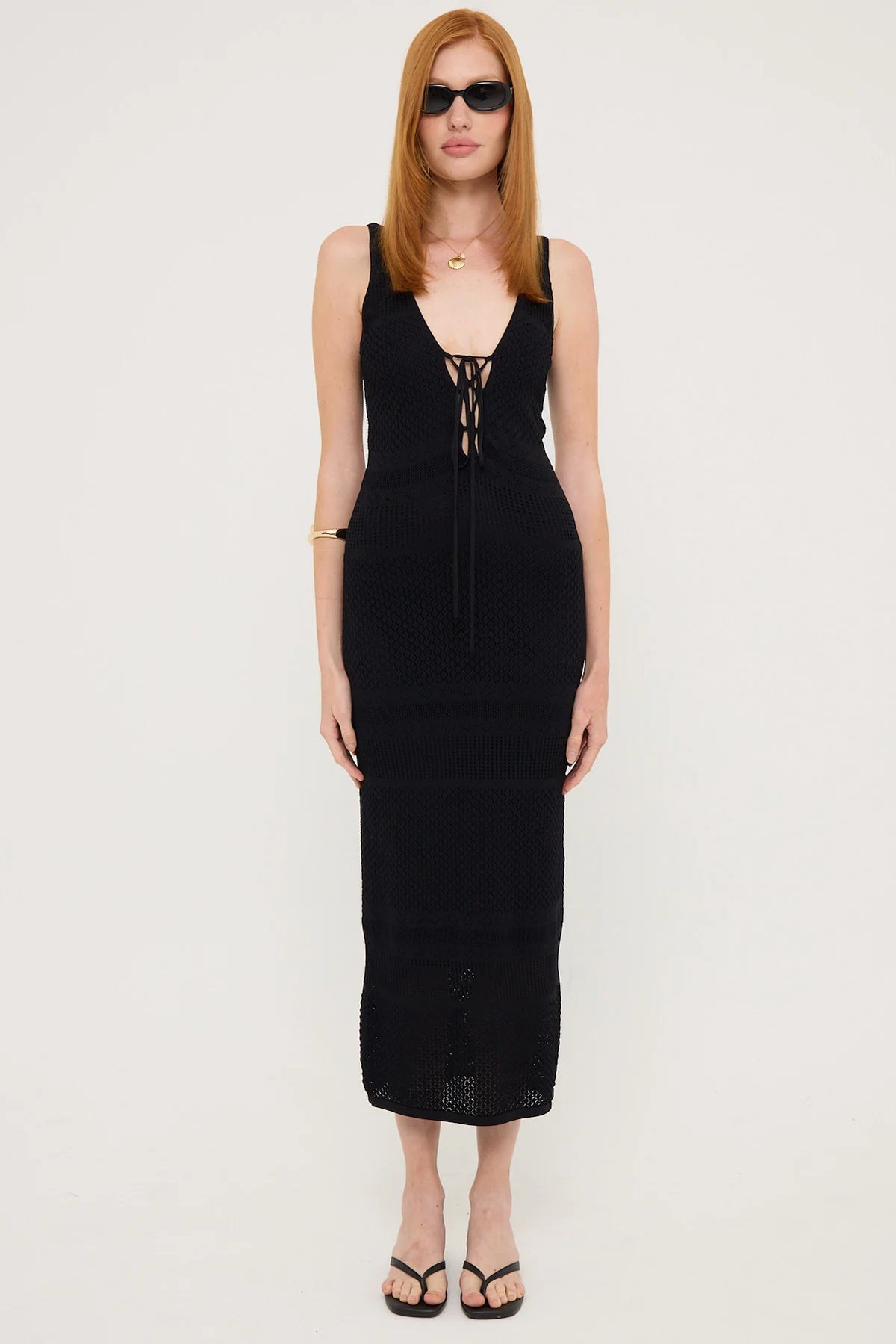 Luck & Trouble Dolcetto Knit Maxi Dress Black