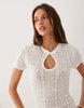 Mango knit mini dress in beige