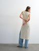 Topshop knit textured open stitch sleeveless dress in ivory