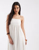 JJXX linen blend maxi dress in white