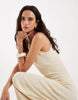 4th & Reckless fine knit gold hardware cut out detail sleeveless dress in lemon