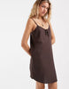 Vero Moda tie front cami mini dress in chocolate brown