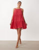 Gina Tricot flowy strap detail mini dress in pink