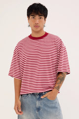 Lioness Bloom Short Sleeve Raspberry Blush Stripe