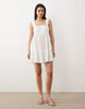 Iisla & Bird button up mini beach dress in white