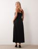 JDY Petite back tie midaxi dress in black