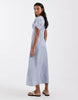 Brave Soul midi tea dress in blue floral ditsy print