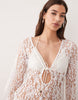 Molly lace mini beach sundress in ivory