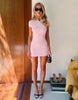 Tiger Mist x Em Venz Emily cross-front open back mini dress in pink