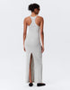 Weekday racer back maxi dress in heather gray