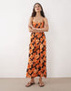 Miss Selfridge spun strappy maxi dress in hibiscus