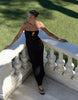 4th & Reckless crochet bandeau gold sun metal detail maxi beach dress in black