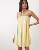 strapless mini dress in buttermilk yellow