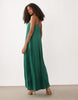 Abercrombie & Fitch strapless flowy maxi dress in green