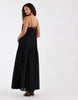 & Other Stories pleated drop waist maxi dress in black