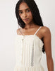 Miss Selfridge lace insert maxi dress in ivory