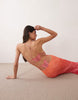 I.AM.GIA Ellery cami open back butterfly detail maxi dress in pink and orange ombre animal print