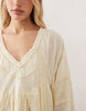 v neck laundered smock mini dress in washed lemon