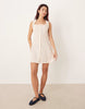 Esmee mini button down beach dress in oatmeal