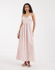 Vero Moda cami midi dress in pink and orange striped print
