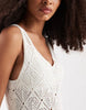 ONLY crochet midi dress in white