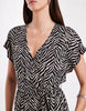 ONLY tie waist midi dress in zebra print