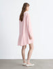 & Other Stories pure cotton poplin polo mini dress in pink