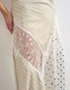 Topshop halter neck lace insert maxi dress in contrast striped and polka dot print