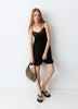 Mango Teen strappy mini dress with embellishment in black