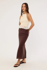 Perfect Stranger Klara Maxi Skirt Brown