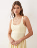 gathered crepe midi dress in buttermilk