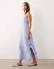 Esmée tie back maxi beach dress in light blue